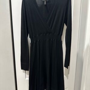 BCBGMaxAzria Black Long Sleeve Sweater Dress